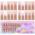 thumbnail image 4 of 5 Colors Soft Gel Nail Tips Pre-applied Base Coat & Tip Primer Pre-made Fake Nails 15 Sizes False Nail Tips for Nail Art DIY, 4 of 7