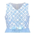 thumbnail image 6 of Sunny Fashion Flower Girl Dress Blue Net Ruffle Wedding Vintage Formal Gown Mesh 12 Years, 6 of 8