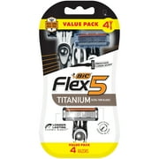 BIC Flex 5 Titanium Men's Disposable Razors, 5 Blade, 4-Count