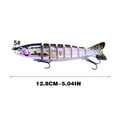 thumbnail image 3 of 12.8cm Lifelike Hardened Fiber Fishing Lure - Sinking Swimbait with Hand-Painted Clear Coat, Stainless Steel Sound Attractor for Bass, Crappie, Catfish - 1 Pack, 3 of 5