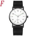 thumbnail image 2 of Resicozy Womens Wrist Watches Casual Fashion Solid Color Quartz Watches Ladies with PU Leather Black with White Face, 2 of 3