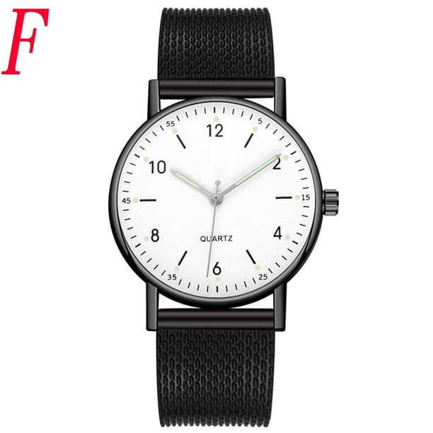 On Sale! Mothers Day Gift for Grilfriend Womens Watches Ladies High-end Quartz Watch Stainless Steel Luminous Dial Leisure Watch,F Buy 2 Save 10%