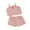 Pink, variant on Suealasg Little Girl Summer 2Pcs Outfits Set Clothes 1T 2T 3T 4T 5T Kids Girl Sleeveless Solid Color Cami Tops and Shorts Beach Party Clothing for Children Girls