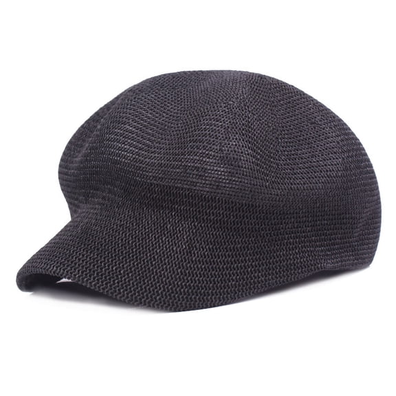 SikaFu Summer Men's Retro Net Cap Shading And Breathable Eight -Corner Hats Mushi Hat Spring Summer Female Pumpkin Berets Grass Hat