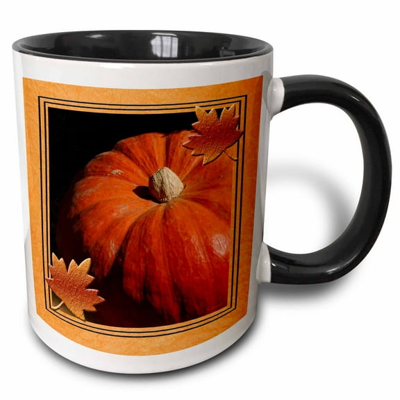 3drose, the Great Pumpkin, 11oz Two-tone Black Mug