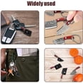 thumbnail image 5 of Portable Mini Knife For Daily Use, 2.4Inch Blade With Wooden Handle And Leather Sheath, For Opening Packages, Camping, Everyday Carry, 5 of 7