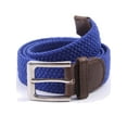 thumbnail image 3 of Gelante Adult's Canvas Elastic Fabric Woven Stretch Braided Belts - Royal, XL, 3 of 3