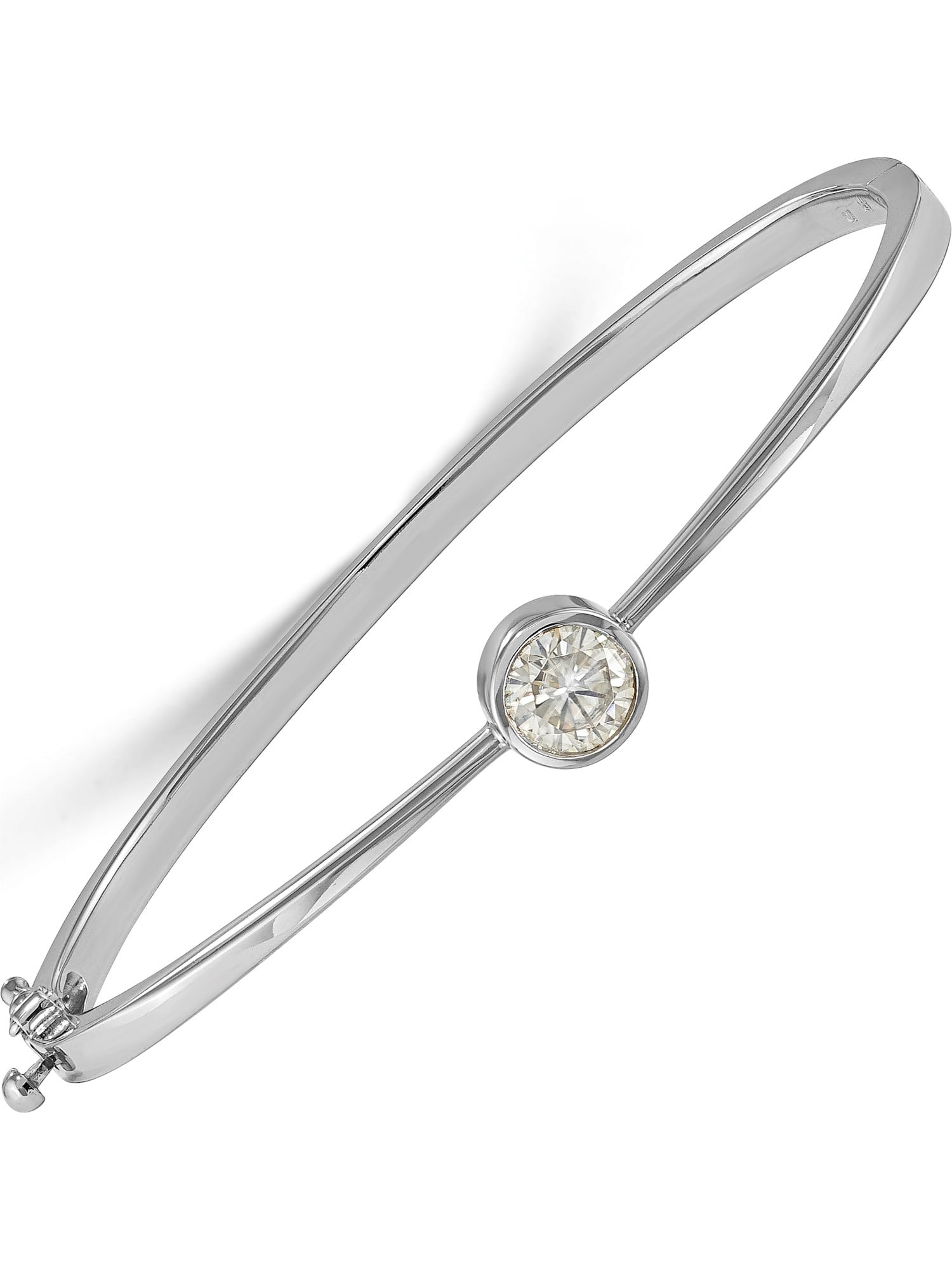 14k White Gold Moissanite Bangle Bracelet | Walmart Canada