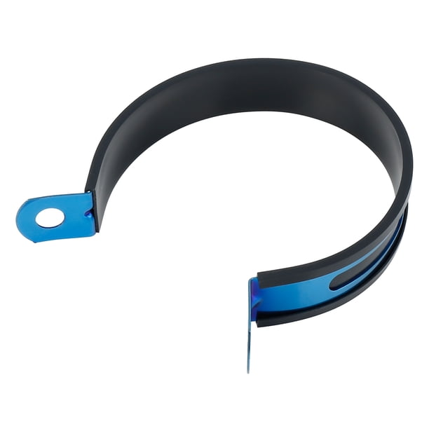 Azul 89mm/3.50" Escape Abajo Tubo Abrazadera Sujetador para Motocicleta