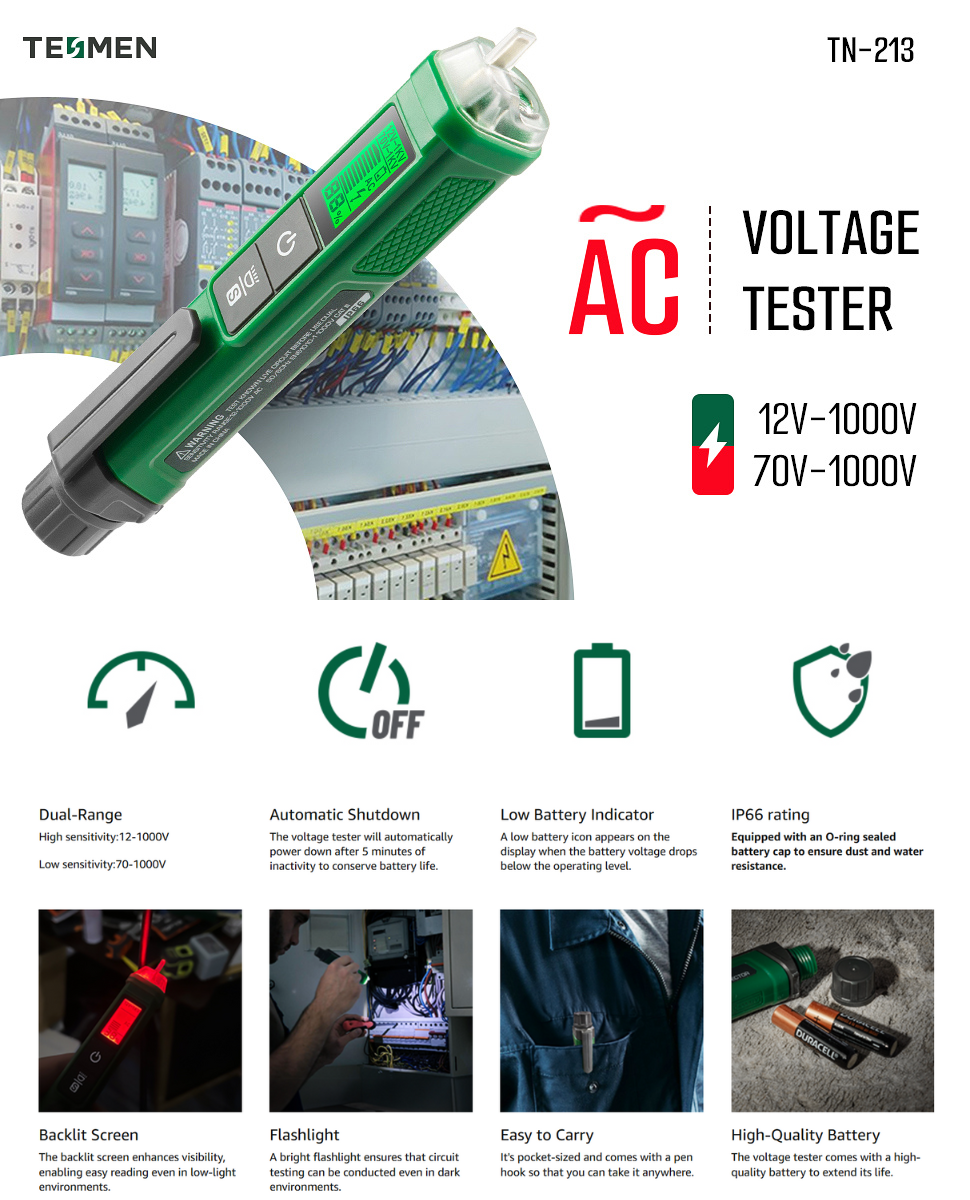 Tesmen TN-213 Non-Contact Voltage Tester Pen photo 3