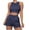 Dark Blue, variant on Ndbuld 2 Piece Sets for Women 2025 Summer Matching Lounge Shorts Set Resort Airport Travel Loungewear Outfits Clothing Great Gifts for Less Black XL