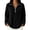 Black——Jackets, variant on Women's Sherpa Lined Jackets Half Zip Lapel Pullover Jacket for Winter Warmth Black XL