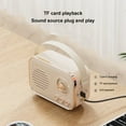 thumbnail image 5 of Retro Radio, Bluetooth Speaker with Subwoofer, USB/Aux Support, Card Insertion, Bluetooth 5.0, 10m Range, 1500mAh Battery, 4-6hrs Playback, Hands-free Calling, Portable, 5 of 9