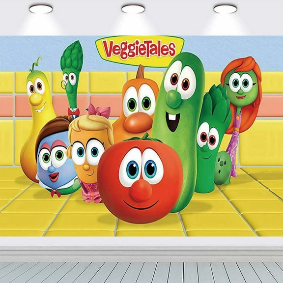 Veggietales Backdrop Banner Party Supplies Poster Movie Theme Background for Photography Birthday Decorations