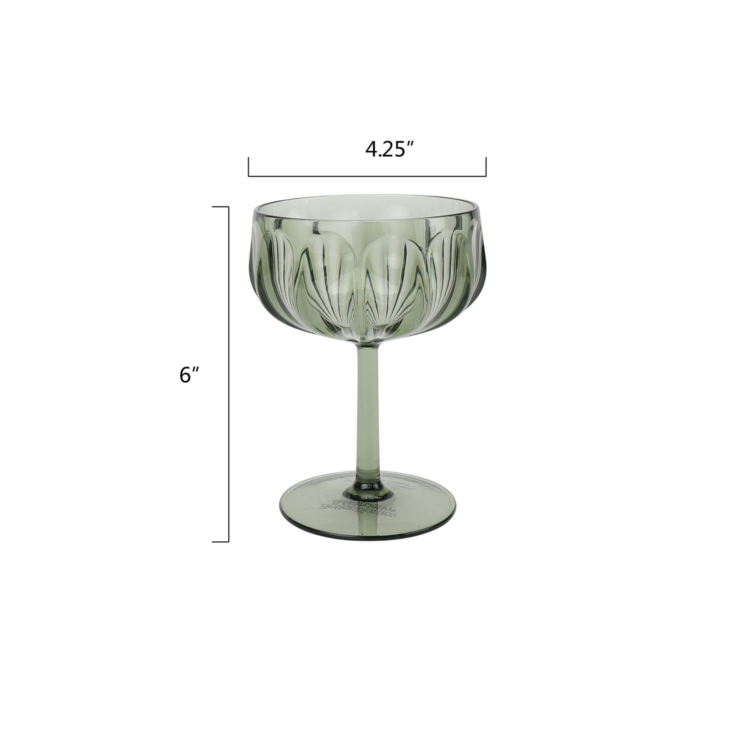 Ensemble de 4 verres à coupe en Tritan vert Better Homes & Gardens de 13,5 oz