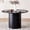 Black Veneer, variant on 47 inches Modern Round Dining Table, Wood Kitchen Table for 4 with Two-part Tabletop and Wooden Strip Columns Base, Farmhouse Table for Kitchen, Dinning Room, Black