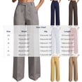 thumbnail image 5 of SAWOBUUN Womens Dress Pants Wide Leg High Waisted Elegant Flowy Palazzo Slacks Business Casual Work Trousers with Pockets, 5 of 7