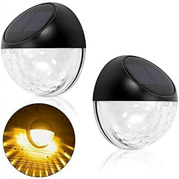 FloreceBien Luces solares para valla al aire libre – Luces solares para cubierta, iluminación LED impermeable IP65, luces decorativas de jardín de encendido/apagado automático para postes, caminos,