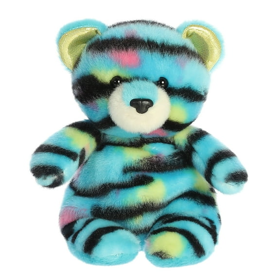 Aurora - Small Blue Jammies - 8" Huckleberry Tiger - Vibrant Stuffed Animal