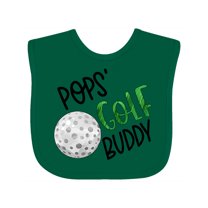 Inktastic Pops' Golf Buddy with Golf Ball Boys or Girls Baby Bib