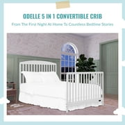 Dream On Me Odelle 5 in 1 Convertible Crib, Matt Black