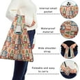 thumbnail image 5 of 5 Pack Foldable Shopping Bag,Multicolor Christmas Icon Pattern Reusable Grocery Bags with Pockets,Large Reusable Tote Bags with Handles Waterproof & Lightweight, 5 of 6