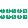 thumbnail image 3 of 10PCS Number Tags 1-10, Number Key Tags Plastic Numbered Tags Key Tags Keychain with Key Rings for Organizer Field Sales Hangers Clothes Labels ID Tag, Green, 3 of 6