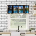 thumbnail image 3 of Landscape Valances Curtains for Windows,Nature 3D Scenery View Forest Lake Botanical Maples Scape Drapes Valance for Kitchen Bedroom Living Room,54x18 Inch, 3 of 6