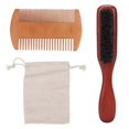 thumbnail image 2 of Beard Comb Brush Set Double Sided Mustache Beard Comb Kit with Storage Bag for Men, 2 of 5