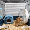 thumbnail image 6 of KOYPTL Cute Bear Shaped Stuffed Hamste Cave Bed,Warm Soft Enclosed Hideout Nest with Cushion,Cozy Anti-Calming Sleeping House for Small Pets Hamste Indoor Rest, 6 of 6