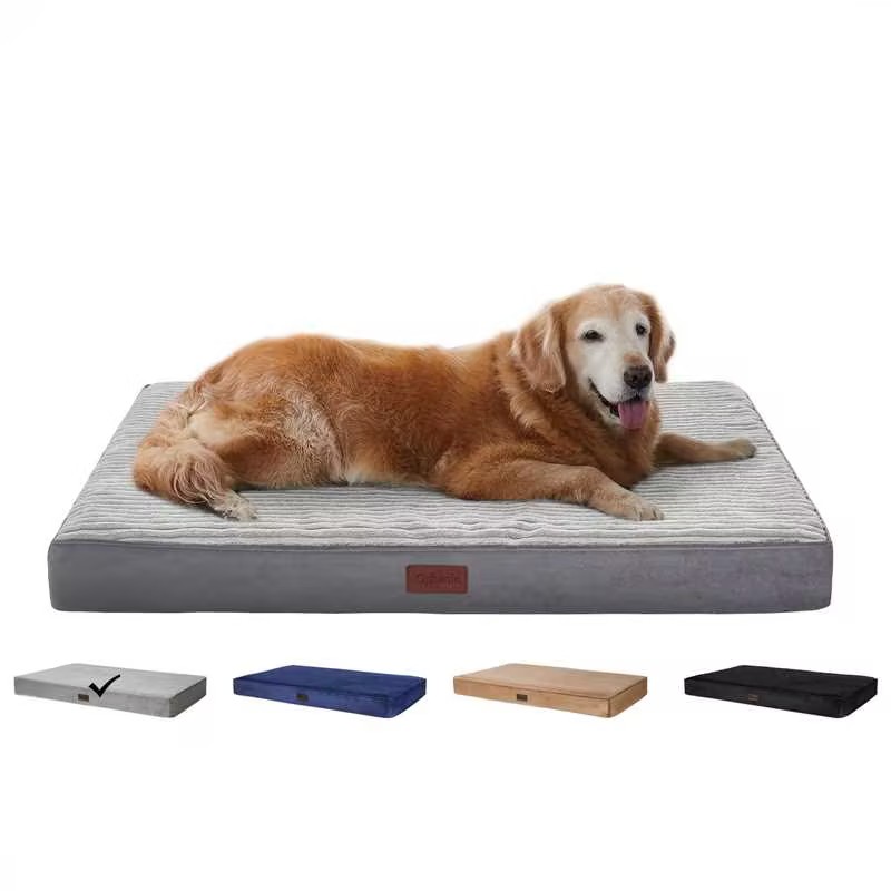 Ophanie Orthopedic Dog Bed for Large Dogs, 35"x22", Gray