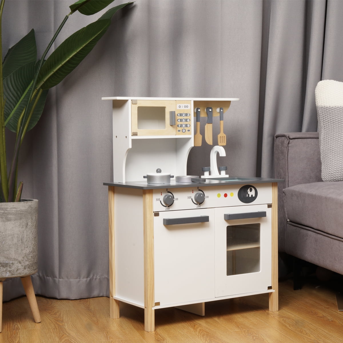 Lowestbest Kids Kitchen Playset Wooden Small Play Kitchen Pretend Cooking Toy Kitchen for Toddlers Lowestbest Kids Kitchen Playset Wooden Small Play Kitchen Pretend Cooking Toy Kitchen for Toddlers