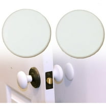 Set of 2 Wall Shield For Door Knob Round Stick On Stopper Plates Wall Protector
