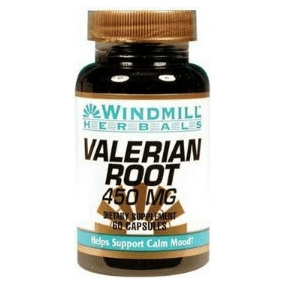 Valerian Root 450mg Extract 60 Caps by Windmill