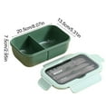 thumbnail image 3 of Fiambrera Bento aislante 1100ml – Compartimento hermético para alimentos con cubiertos, microondas y lavavajillas, plástico sin BPA, azul/rosa/verde, 3 of 7