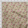 thumbnail image 4 of oneOone Viscose Chiffon Light Green Fabric Florals Sewing Material Print Fabric By The Yard 42 Inch Wide, 4 of 4