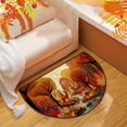 thumbnail image 5 of Autumn Fall Half Round Door Mat Welcome Entrance Mat Bath Bathroom Rug | Autumn Fall Maple Leaves Welcome Entrance Mat Anti-Slip Half Moon Bath Mat Semi Circle Rug Indoor Outdoor Kitchen Rug, 5 of 6