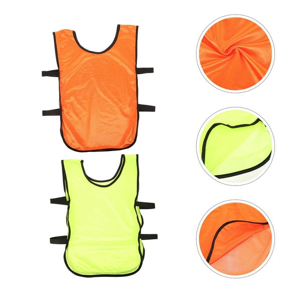 BESTYASH 10 Pcs Sports Pinnies Polyester Assorted Colors for Athletes Indoor Outdoor Team Sports Fan Gear