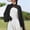 Black, variant on Womens Coffee Open Front Capelet Puff Sleeve Bolero Collared Layering Top One Size,Size Free Size