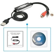 DIGITNOW USB Audio Capture Card Grabber for Vinyl Cassette Tapes to MP3 Converter, Support Mac & Windows 10/8.1/8 / 7 / Vista/XP