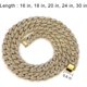 thumbnail image 1 of Cuban Chain Necklace Hip Hop Iced Out Rhinestone Choker Necklace for Men Women Fashion Hip Hop Jewelry 16-30 Inch - -, 1 of 2