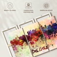 thumbnail image 6 of Elephant Stock Dallas Skyline Colors Wall Art - Horizontal Multi Panel Canvas - Living Room Wall Decor - City Multi Panel - Beige And Blue Decor - 65" x 42", 6 of 8
