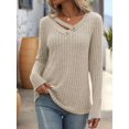 thumbnail image 6 of Long Sleeve Shirts for Women V Neck Fall Sweaters Dressy Casual Basic Tops Trendy Pullover XXL, 6 of 8
