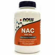 NOW Foods NAC N-Acetyl Cysteine 600mg 250 capsules Free Radical Protect Selenium 05/26
