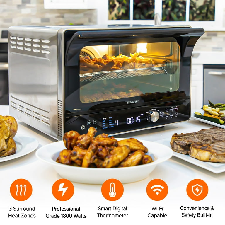 Nuwave 34 QT Pro Smart IQ 360 Oven Air Fryer Grill Walmart