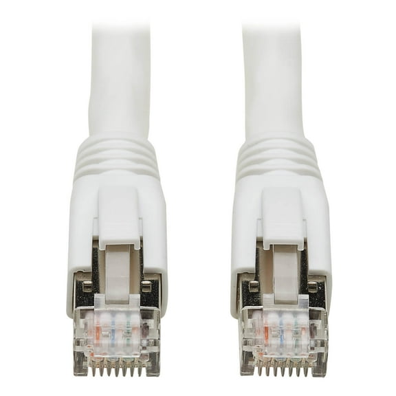 Tripp Lite Cat8 25g/40g-Certified Snagless Shielded S/ftp Network Ethernet Cable (Rj45 M/m), Poe, White, 15.24 M - Patch Cable - Rj-45 (m) to Rj-45 (m) - 50 Ft - S/ftp - Cat 8 - Snagless, Solid