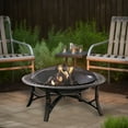 thumbnail image 4 of Four Seasons Courtyard 35" Round Wood Burning Fire Bowl w/Fire Grate, Black, 4 of 6