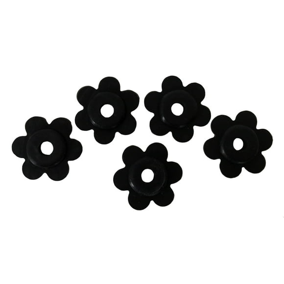 KINREX Support de Tringle à Drapeau en Caoutchouc pour Jardin Intérieur et Extérieur - Ensemble de 5 Pcs - Noir