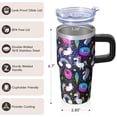 thumbnail image 3 of 20OZ Unicorn Lover Cup with Handle Insulated Double Wall Tumbler Perfect Gifts for Women Great for Birthday Christmas and Movie Night Gatherings, 3 of 6