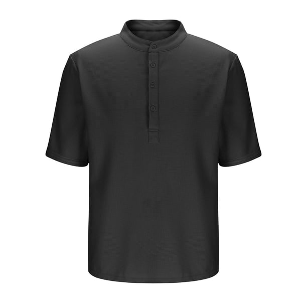 pstuiky camisetas para hombre, Blusas deportivas casuales de manga corta con cuello redondo y color sólido para hombre ropa de hombre l